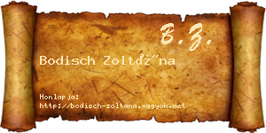 Bodisch Zoltána névjegykártya